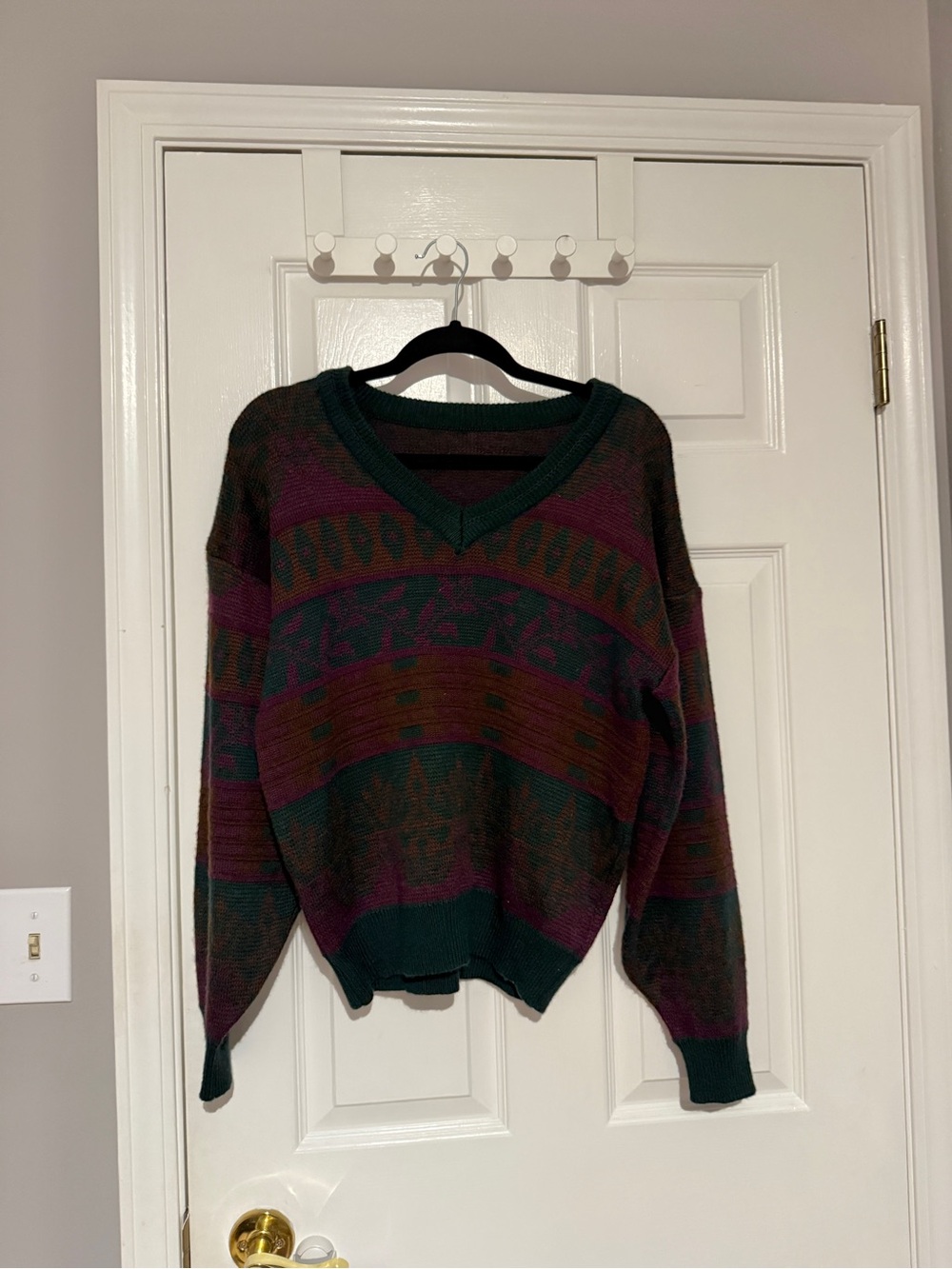 Vintage 90s 80s V-neck Knit Sweater